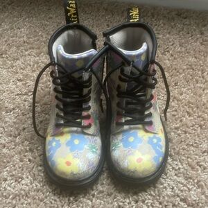 Dr. Martens Kids Boots with Floral Pattern